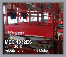MEC 1932ES Jahr: 	2010 Arbeitshhe:	7,8 Meter